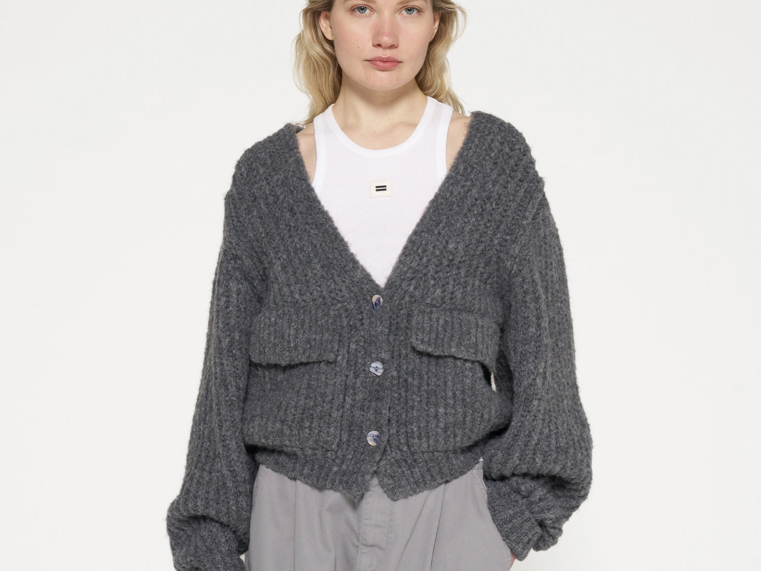 chunky knit cardigan | antra melee