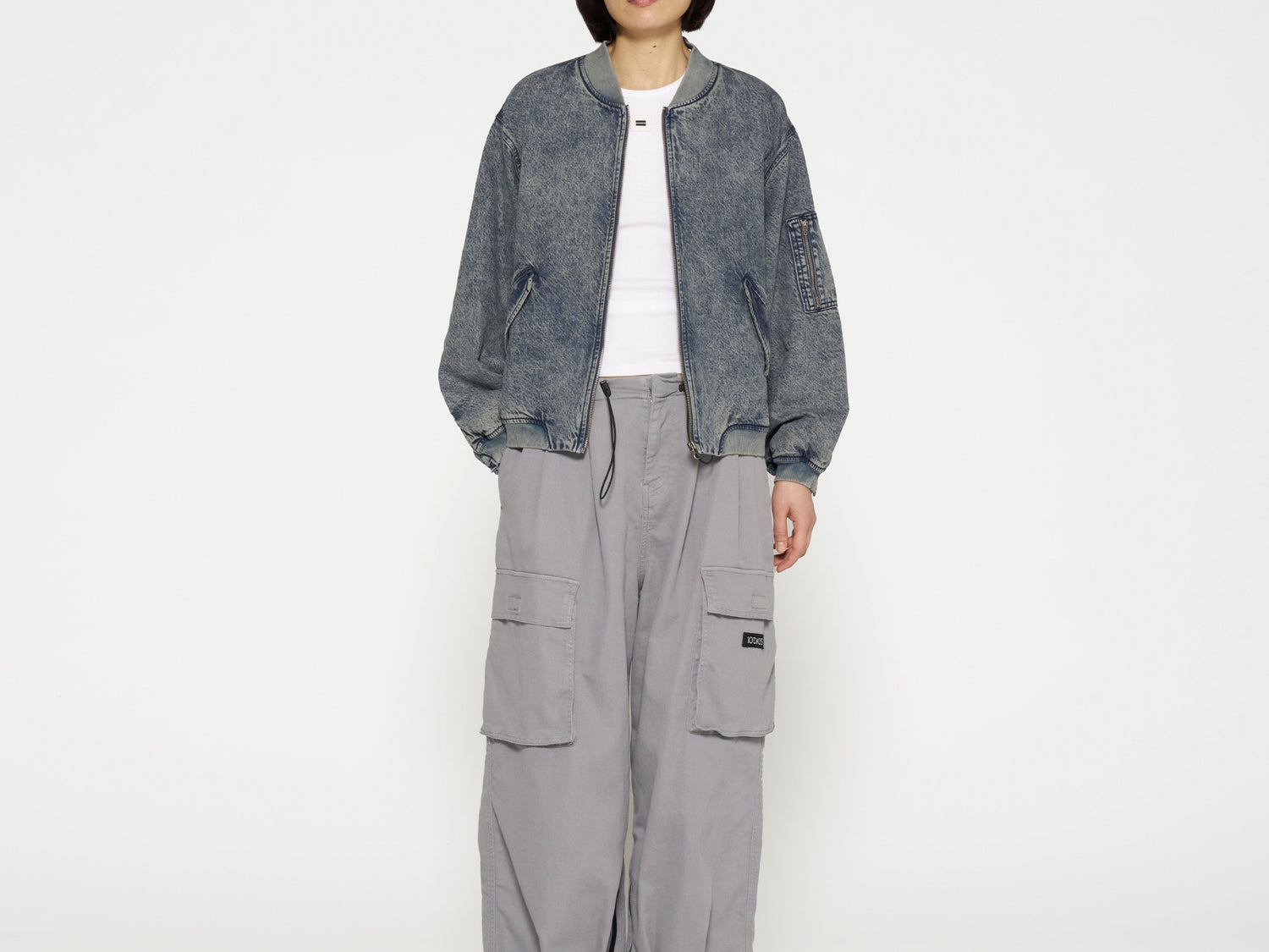 loose utility trousers | graphite