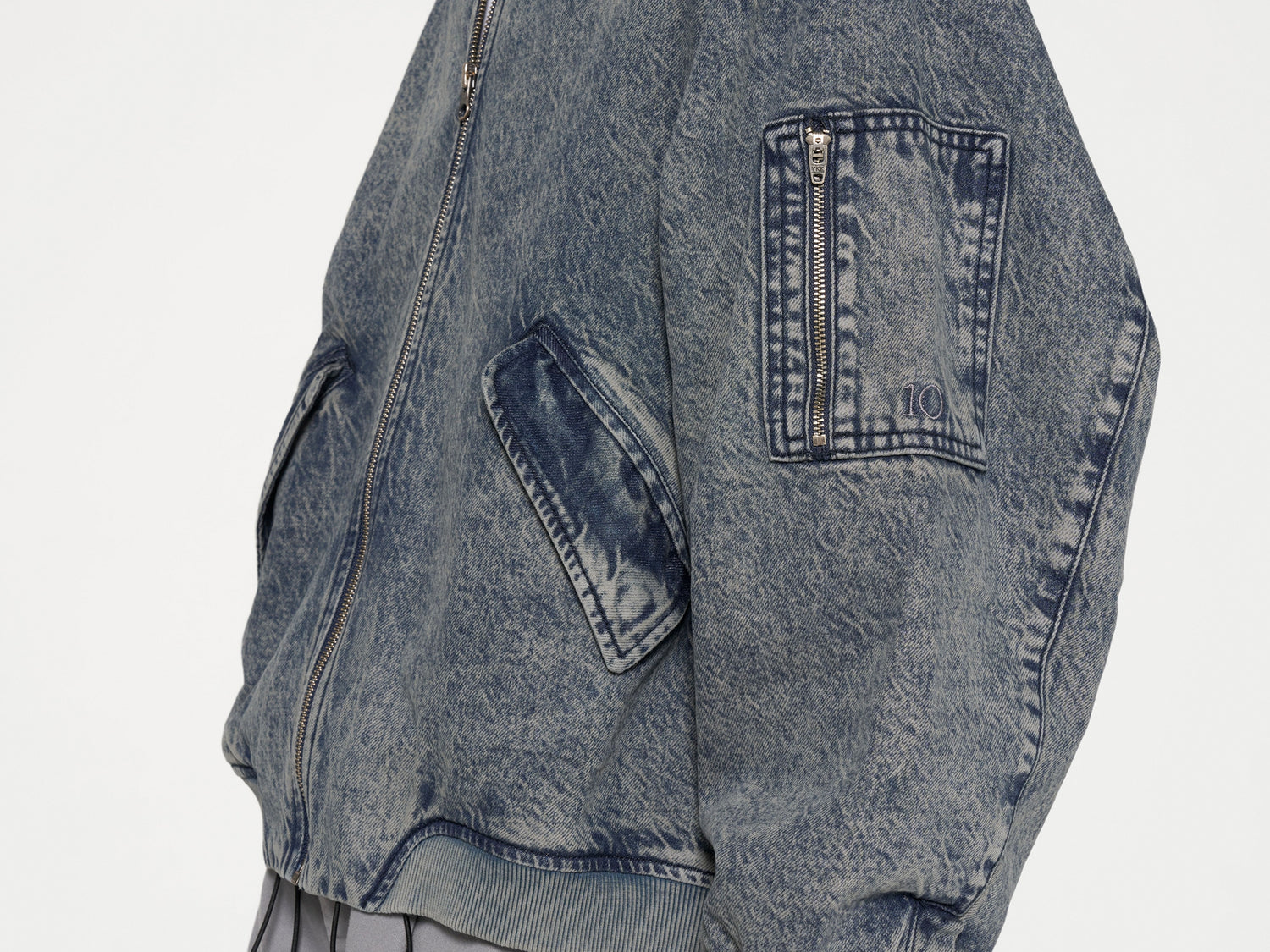 bomber jacket denim | blue denim