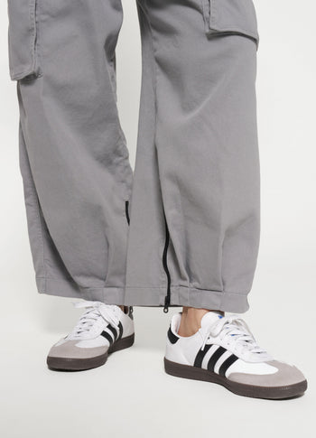 loose utility trousers | graphite