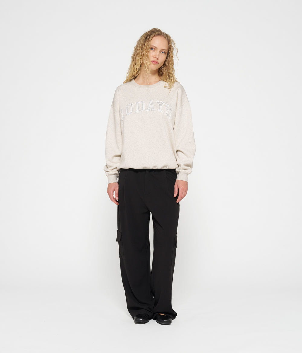 the festive statement sweater | soft white melee