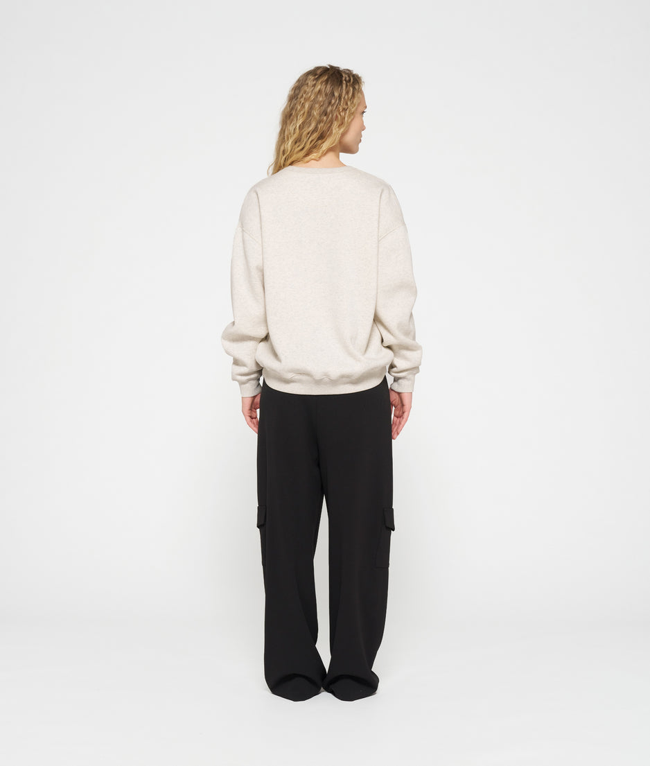 the festive statement sweater | soft white melee