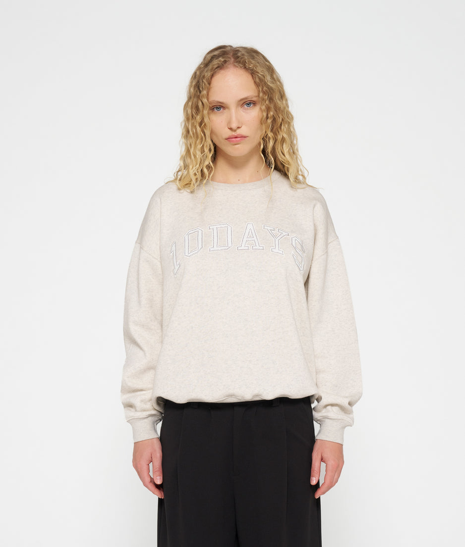 the festive statement sweater | soft white melee