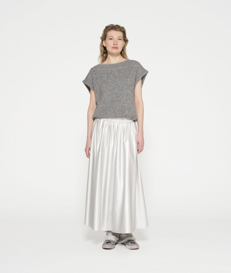 balloon knit sleeveless | grey melee