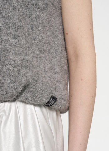 balloon knit sleeveless | grey melee