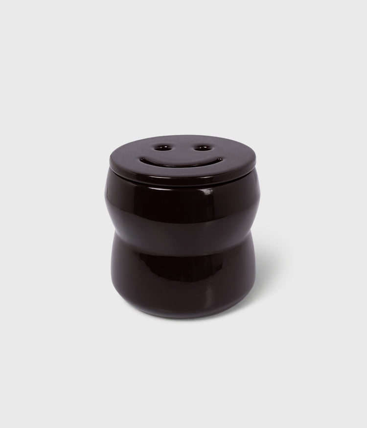 scented candle + happy lid aubergine | multicolor