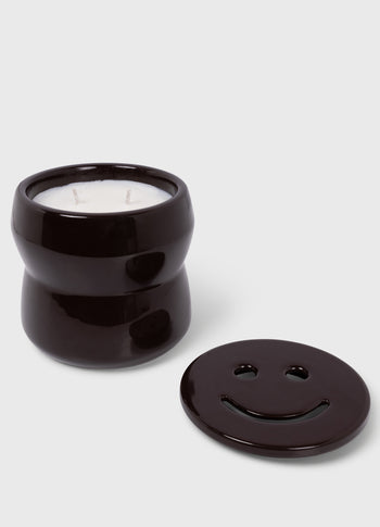 scented candle + happy lid aubergine | multicolor