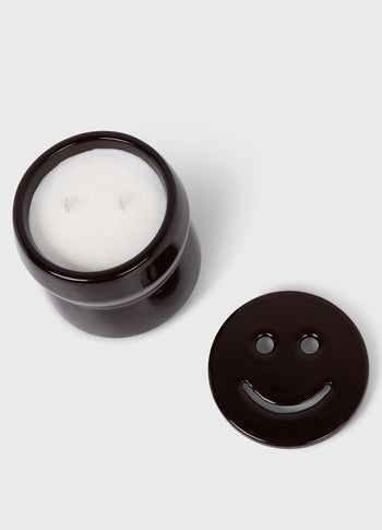 scented candle + happy lid aubergine | multicolor