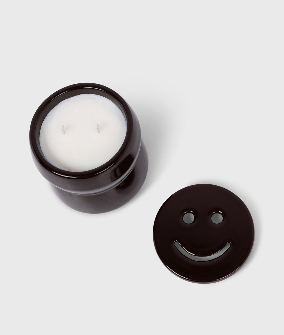 scented candle + happy lid aubergine | multicolor