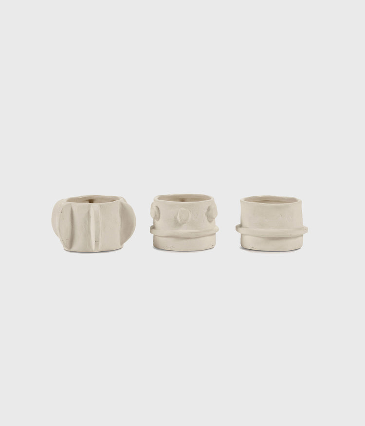 Tealight holder 03 set 3 Molly 5CM | soft beige